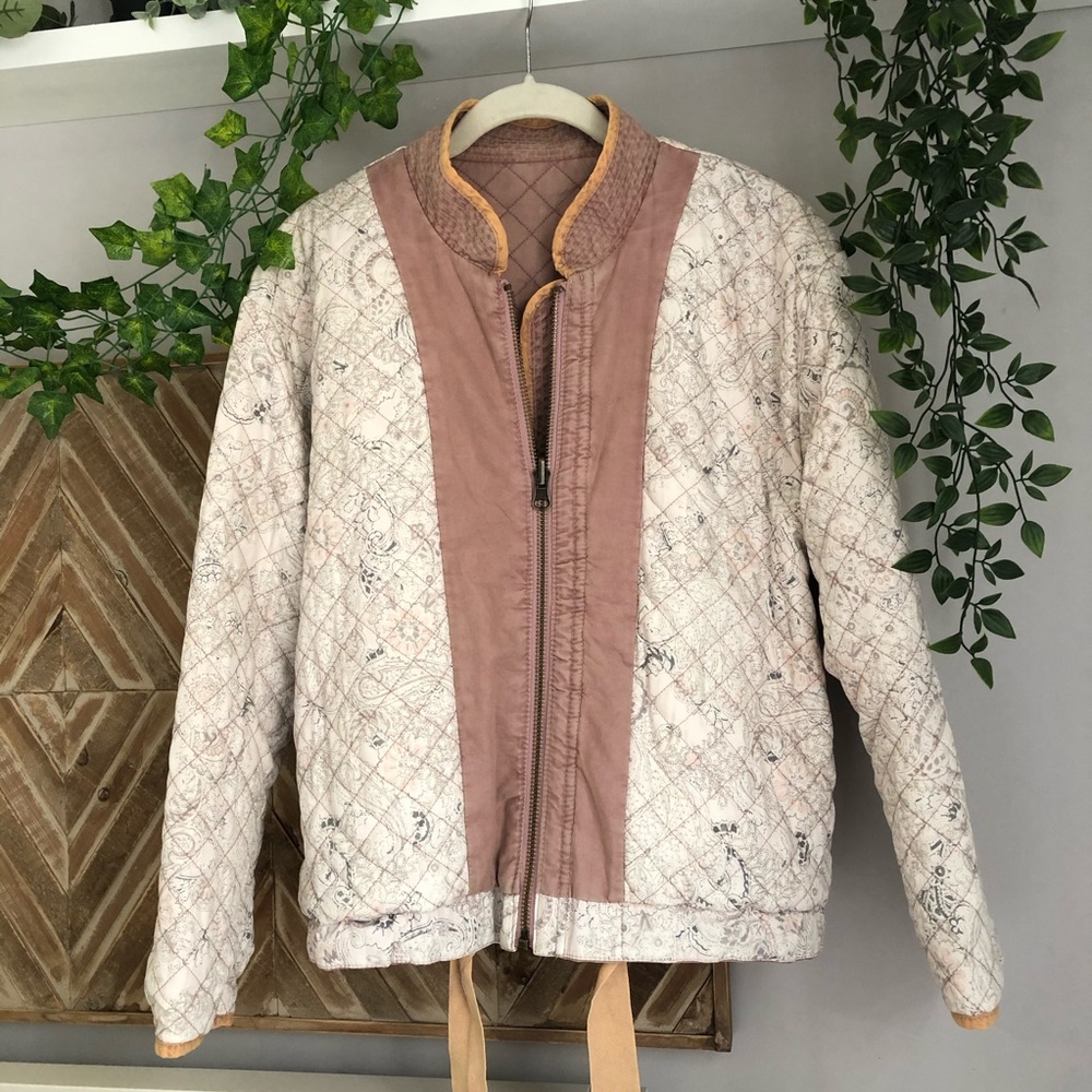 Free People Quilted Reversible Bomber Jacket